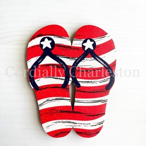 Flip Flop Attachment | Home Door Hanger Attachment | Home | Spring | Door Hanger | Summer Attachment | America | Fourth of July