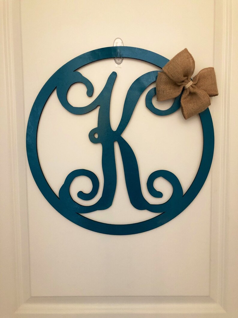 Unfinished Wooden Circle Monogram Door Hanger Monogram Door Etsy