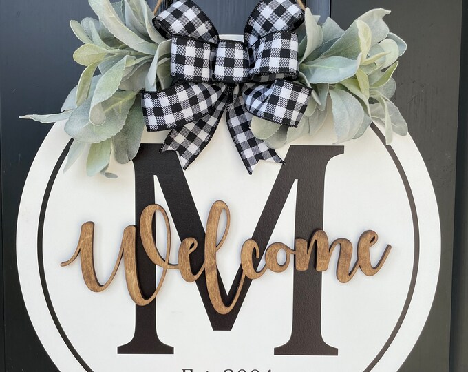 Personalized Door Hanger Custom Door Hanger Monogram Door Hanger Name Sign Door Hanger Etsy