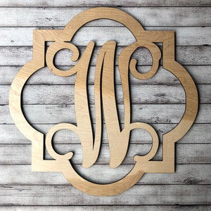 Monogram Monogram Door Hanger Wooden Door Hanger Mothers Day Summer Door Hanger Spring Door Hanger Personalized Gift image 3