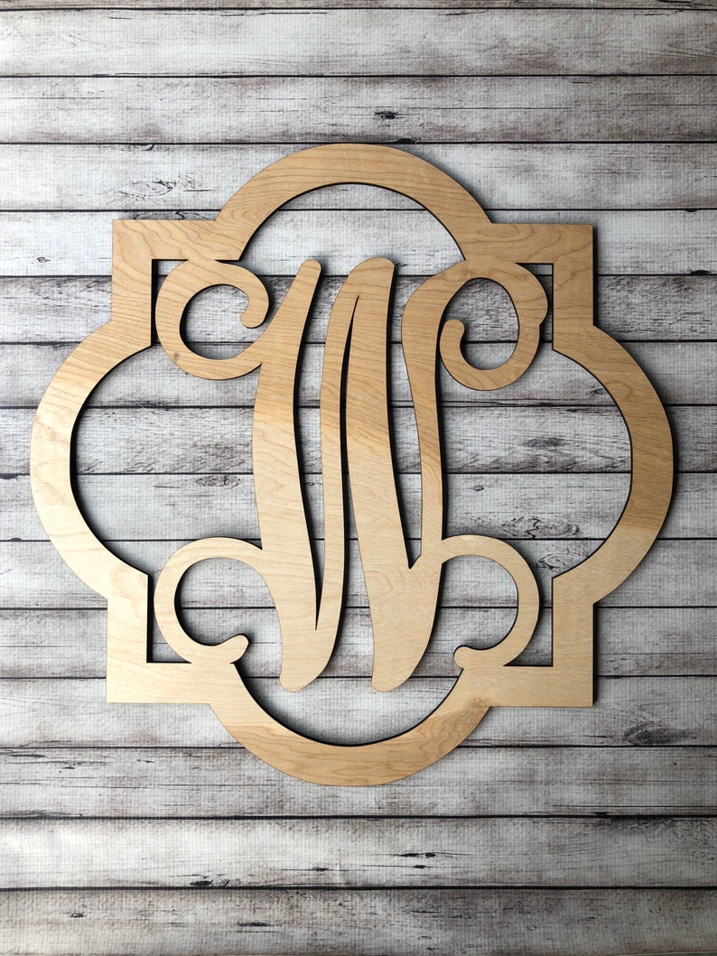 Monogram Monogram Door Hanger Wooden Door Hanger Mothers Day Summer Door Hanger Spring Door Hanger Personalized Gift image 3