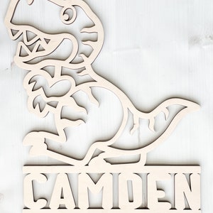 Dinosaur Name Sign | Dinosaur Room Decor | Tyrannosaurus Rex Sign |  Kids Room Sign | T Rex Sign | T Rex | Dino | Dinosaur | Roar | Boy Room