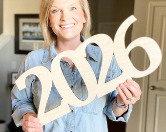 2026 Graduation Photo Prop | Unfinished Baltic Birch Wooden Sign | Grad Sign | Graduation | College Grad | Senior | Senior Photos | Prop