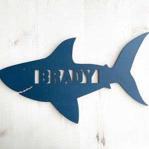 Shark Sign - Kids Name Sign - Shark - Kids Room - Playroom Sign - Nursery Sign