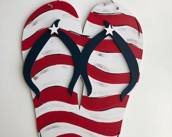 Boat Shoes Norris Lake 4th of July Flip Flops American Flag Lake Flip Flops Boat Flip Flops