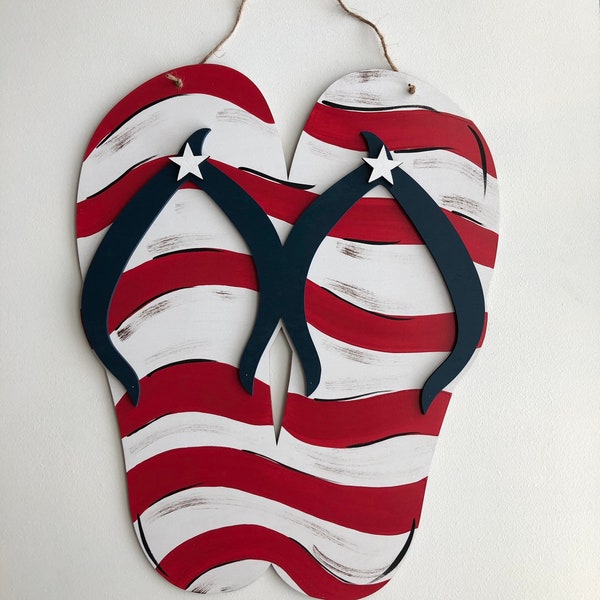 Patriotic Flip Flops - Etsy