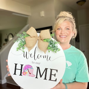Interchangeable Door Hanger | Interchangeable Home Sign | Home | Home Sign | Interchangeable | Welcome | Decor