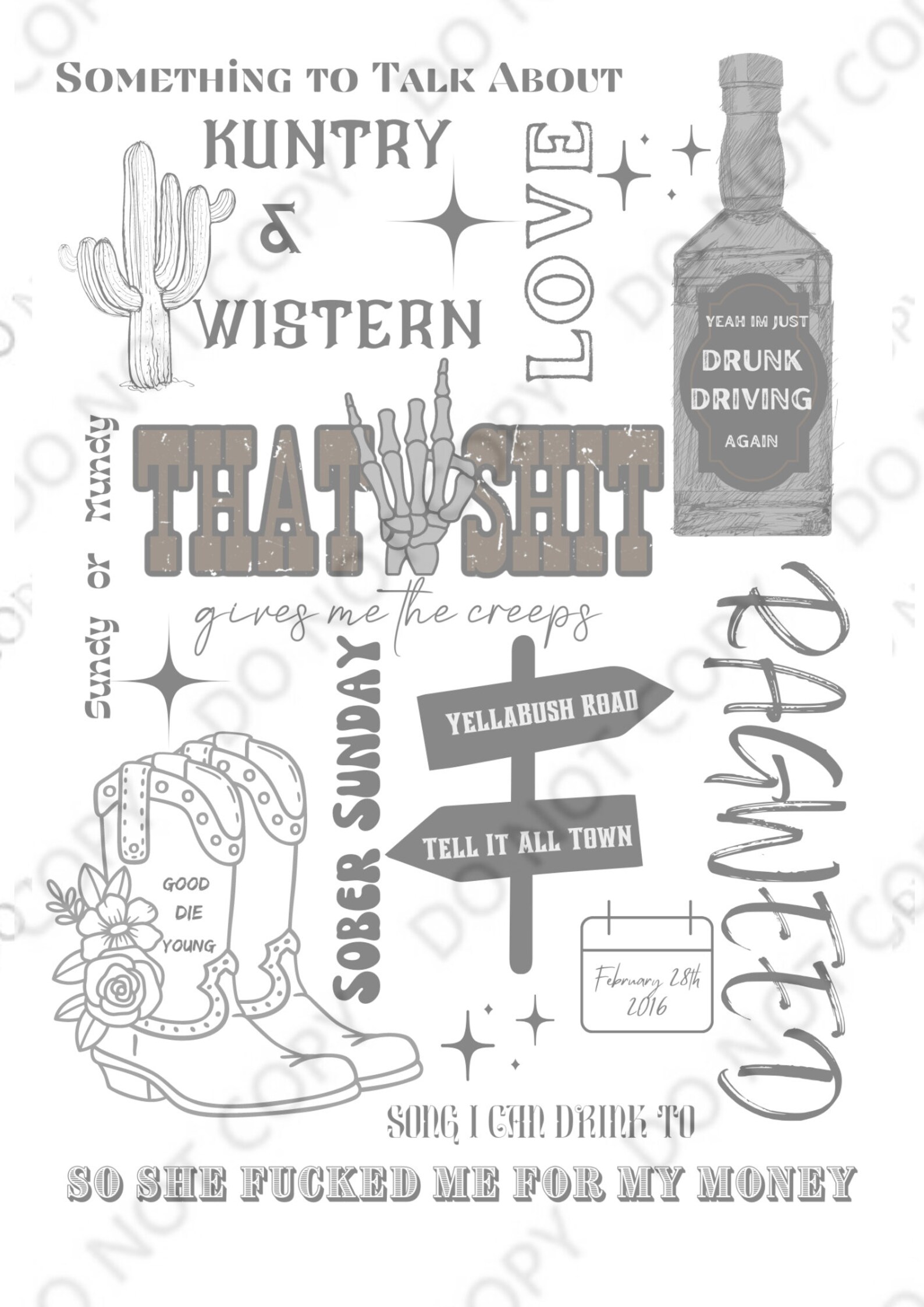Koe Wetzel Songs PNGSVG Instant Download 4 Downloads Included Etsy