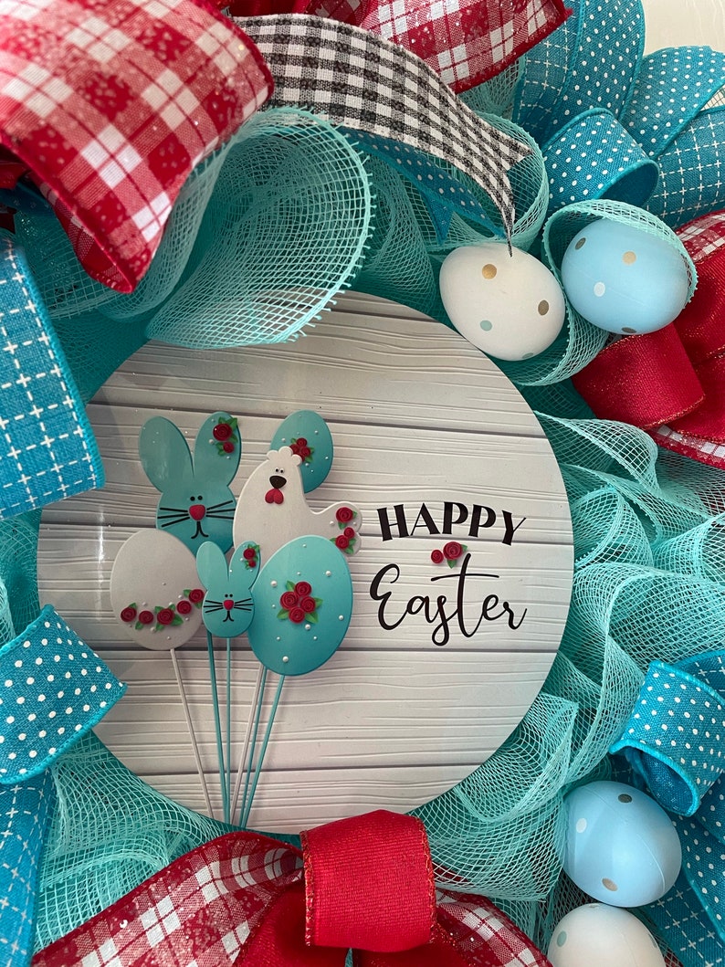 Easter Wreath Door Hanger Easter Decor Seasonal Decor Etsy