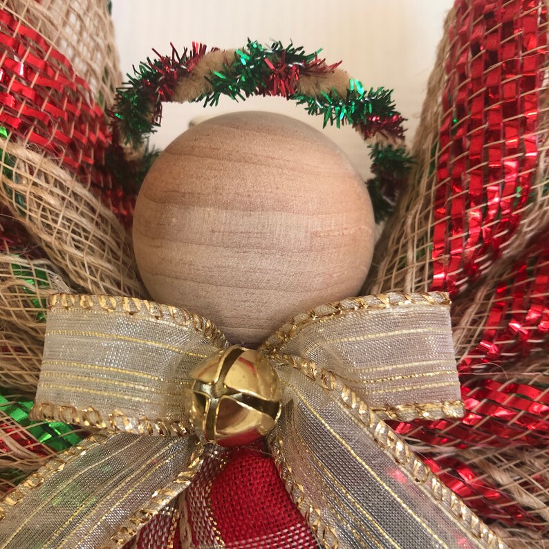 Country Christmas Angel Tree Topper Primitive Holiday