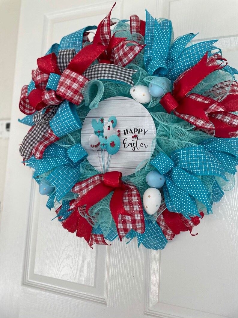 Easter Wreath Door Hanger Easter Decor Seasonal Decor Etsy