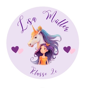 personalisierte Schul- und Kita-Set Namensaufkleber, 40 Sticker