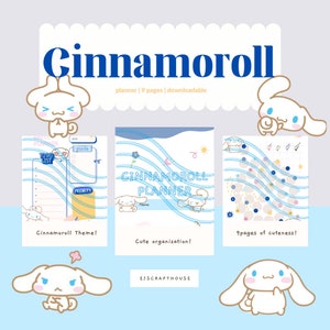 Cute Cinnamon Bun Roll Bunny Downloadable Printable Planner | 9 sheets