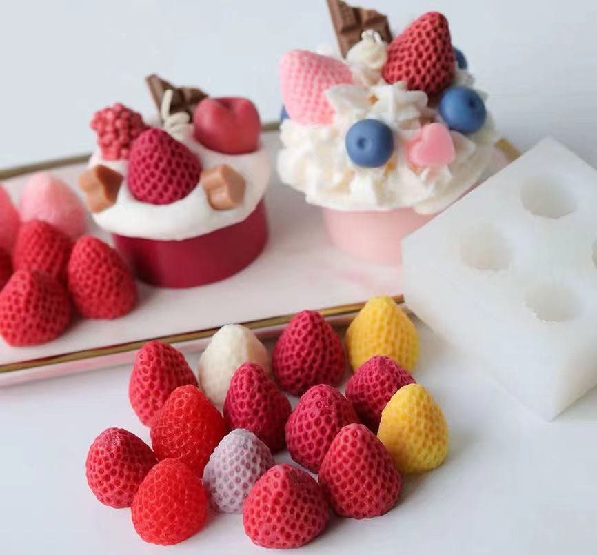 Lovely Strawberry Mold,Fruit Mold,Tropical Fruit Mold,Silicone Mold