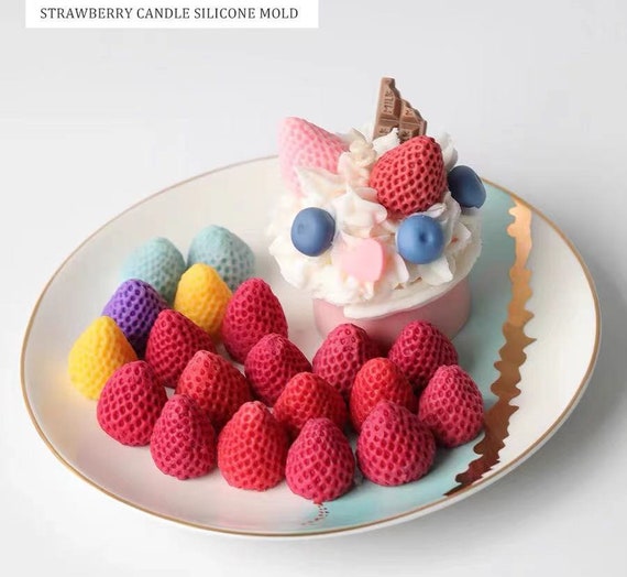 Lovely Strawberry Mold,Fruit Mold,Tropical Fruit Mold,Silicone Mold