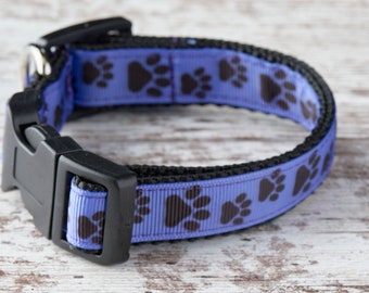 Purple Paw 3/4” Dog Collar