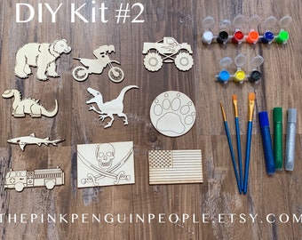 Paint your own Magnet DIY Kit #2, kids craft kit, diy paint kit , kids activity