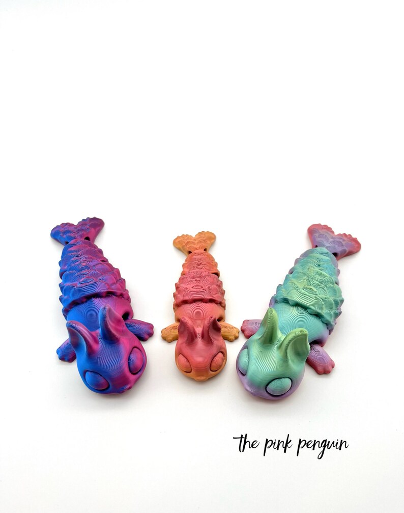 3D Printed Merbunny Toy 3D Model Flexible Mermaid Bunny - Etsy