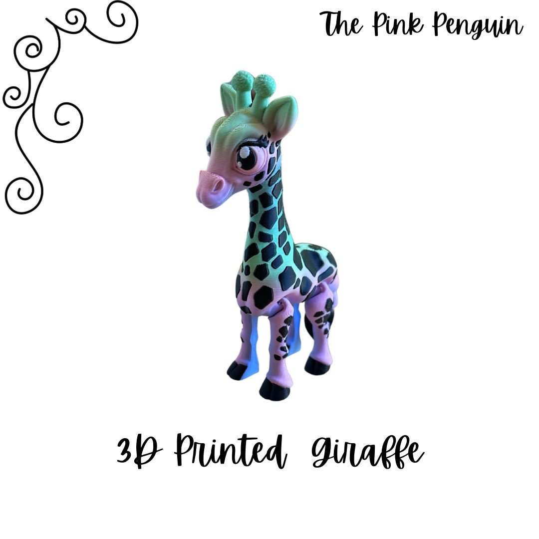 3D Printed Giraffe /flexible 3d Prints/fun Fidget/unique Gift for Kids ...