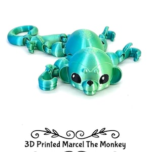 3D Printed Monkey/flexible 3d prints/fun fidget/unique gift for kids/ jungle animals/ zoo animals / safari theme/ jungle theme/