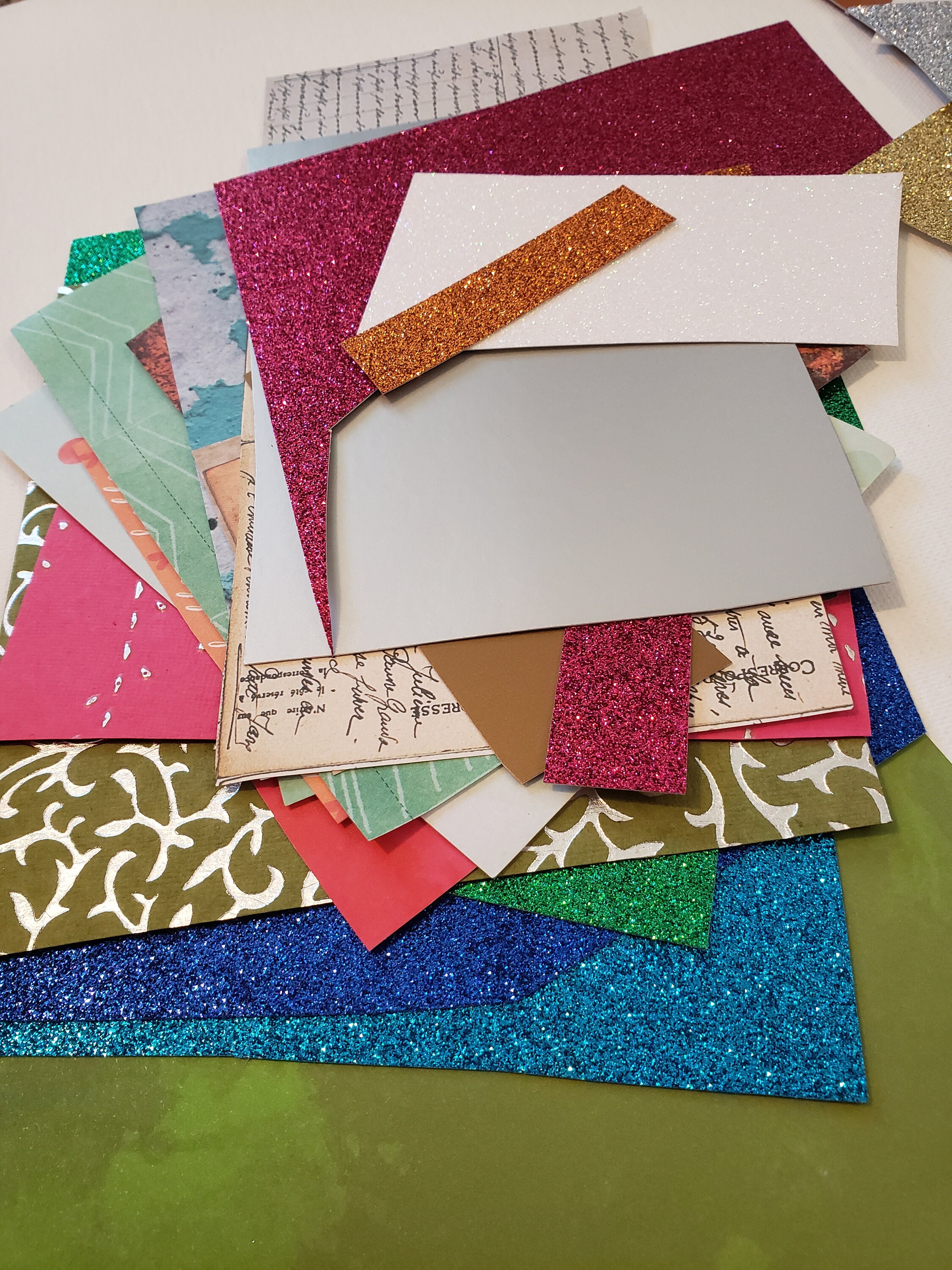 Scrapbook Paper Scraps lot of various sizes scraps for arts Etsy