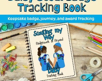 Libro de seguimiento de insignias Scout Daisy / Tres cubiertas incluidas / OPCIÓN DE PORTADA PERSONALIZADA / Recuerdo Scout / Regalo Daisy / Recuerdos Scout