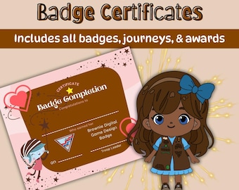 Brownie Badge & Award Certificate Bundle | Updated for the 2025-2026 Year | Troop Leader Resource | Troop Organization | Badge Ceremony