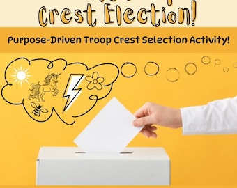 Attività elettorali con lo stemma della truppa / Attività di voto / Brownie Scouts / Distintivi della democrazia / Attività guidata dalle ragazze / Insegne scout