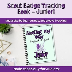 ジュニアスカウトバッジトラッキングブック | カバー4枚付き | ガールスカウトの記念品 | ジュニアギフト | スカウトの思い出 | 2025年夏更新