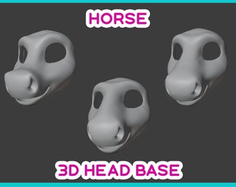 3D druckbare Pferdekopfplatten (nur DATEI)