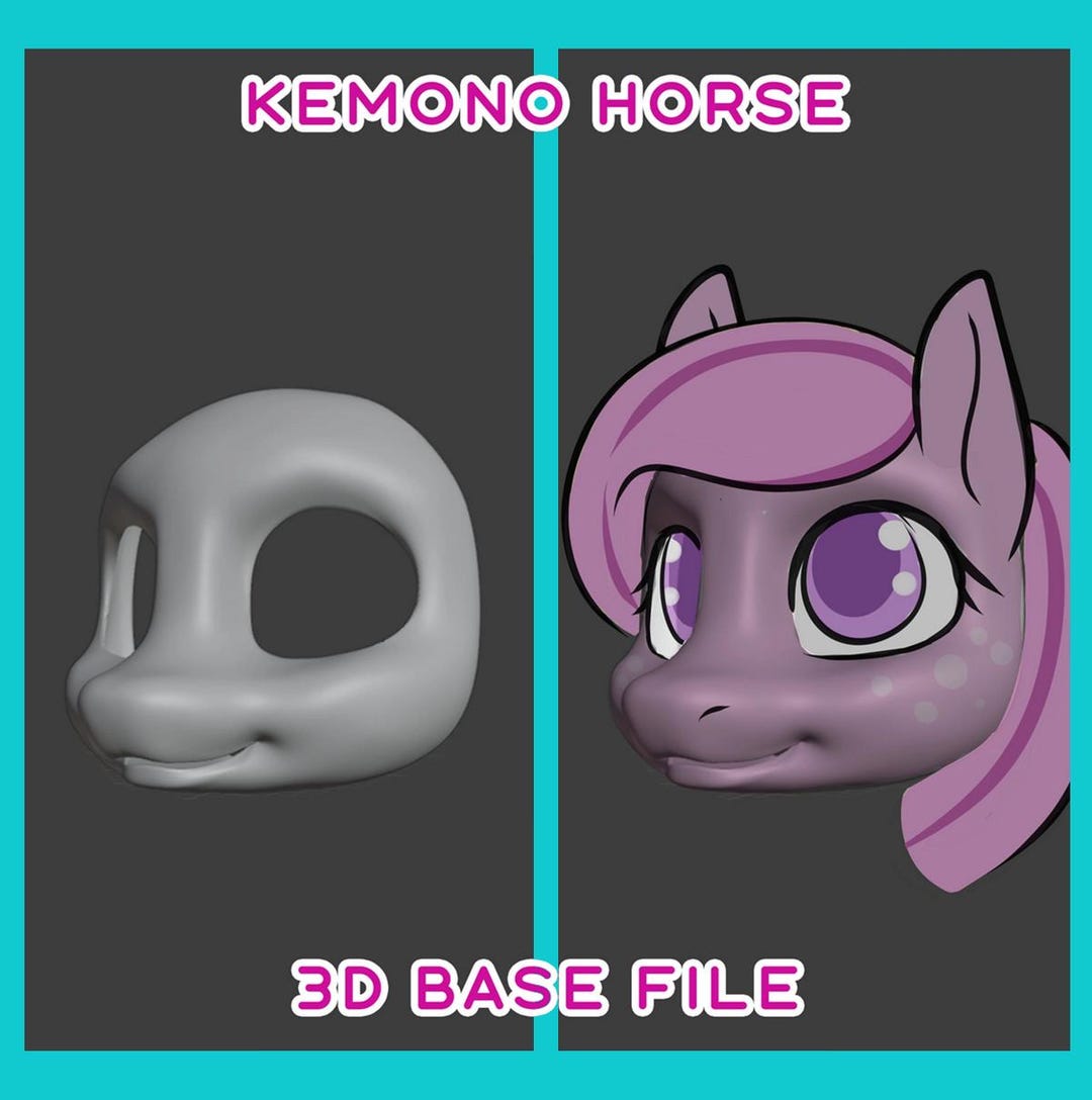  3D slimdog toddlers 3D Printable Kemono Horse Fursuit Base (FILE ONLY) - Etsy New Zealand