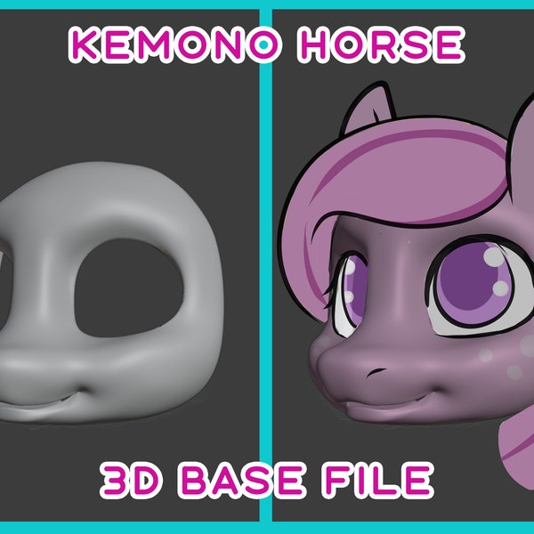 Base de fourrure de cheval Kemono imprimable en 3D (fichier uniquement)