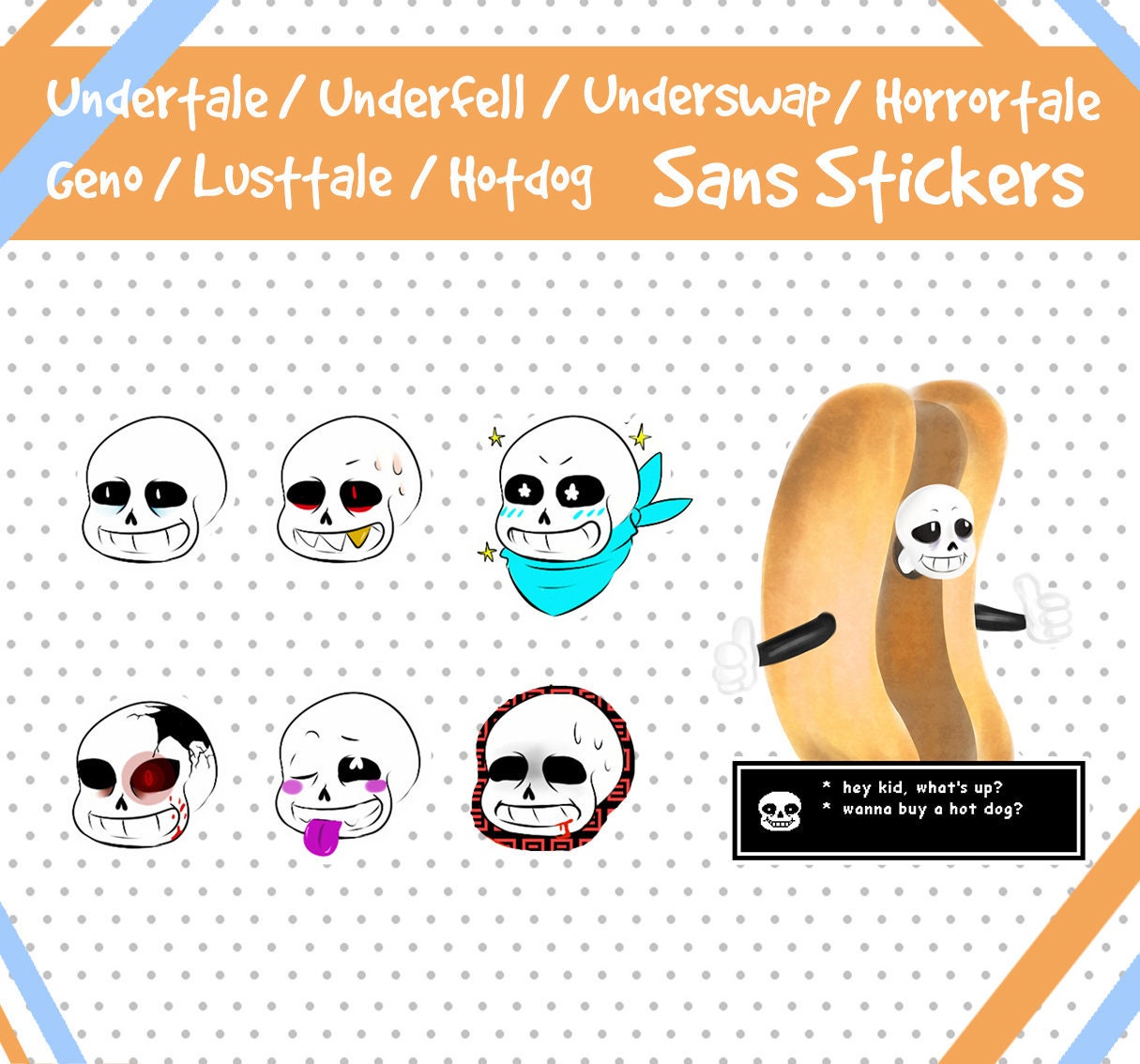 Horror sans  Sticker for Sale by ElinaSanglert