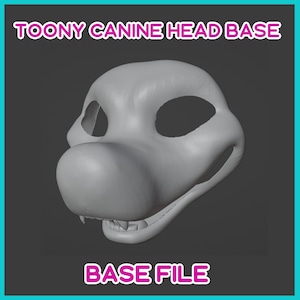 3D Printable Toony Canine Fursuit Base (FILE ONLY)