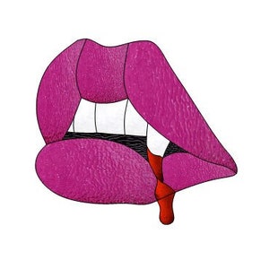 Vampire Lips Glass Pattern