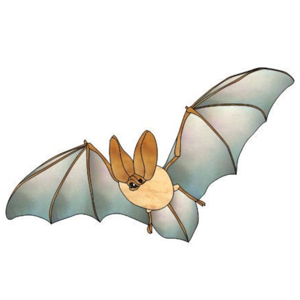 Bat Stained Glass Pattern Etsy