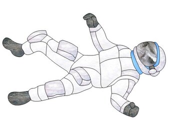 Modèle de vitrail d&#39;astronaute