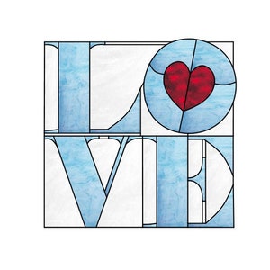 L-O-V-E Stained Glass Pattern