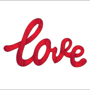 L-O-V-E Stained Glass Pattern