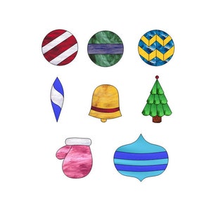 Christmas Ornament Glass Patterns