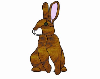 Rabbit Stained Glass Pattern