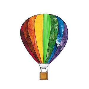 Heißluftballon Glasmalerei Muster