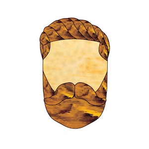 Beard & Mustache Stained Glass Pattern