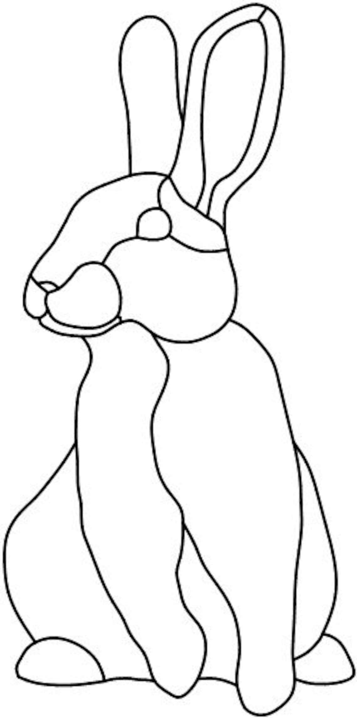 Rabbit Stained Glass Pattern | Etsy