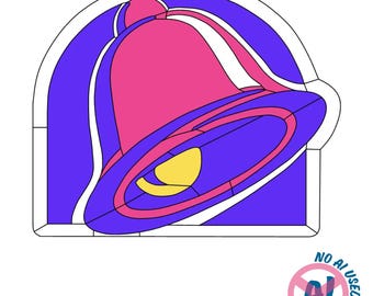 Motif de cloche en vitrail