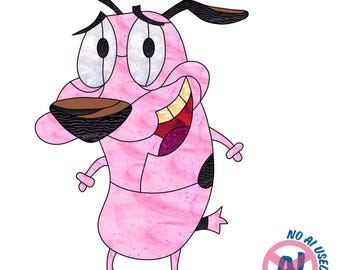 Cartoon Dog Stained Glass Pattern