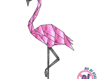 Flamingo-Glasmalereimuster