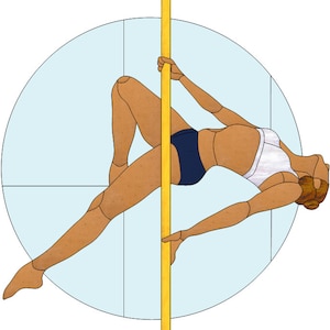 Pole Dancer Stained Glass Pattern