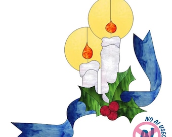 Stained Glass Candle Pattern