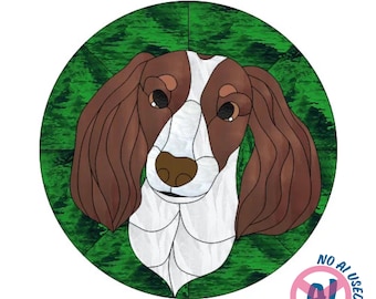 Long Haired Dachshund Stained Glass Pattern